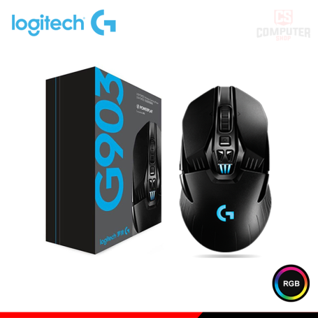 MOUSE LOGITECH G G903 HERO BLACK LIGHTSPEED RGB LIGHTSYNC DPI 25,600 WIRELESS (PN:910-005670)