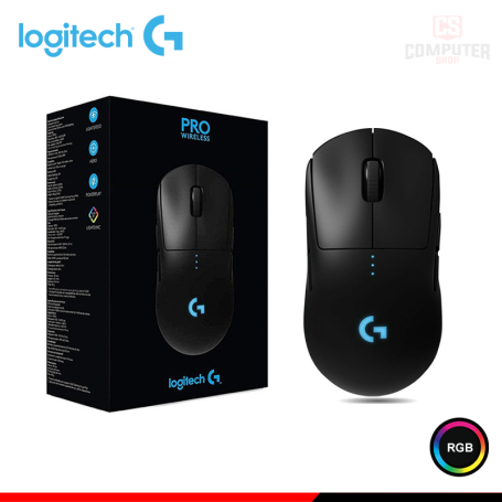 MOUSE LOGITECH G PRO BLACK LIGHTSPEED RGB LIGHTSYNC DPI 25,600 WIRELESS (PN:910-005270)