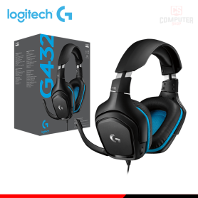 AUDIFONO LOGITECH G G432 BLACK CON MICROFONO SONIDO 7.1 CONEXIÓN USB/3.5MM (PN:981-000769)