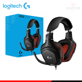 AUDIFONO LOGITECH G G332 BLACK RED CON MICROFONO CONEXIÓN 3.5MM (PN:981-000755)