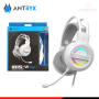 AUDIFONO ANTRYX IRIS-W GRAY RAINBOW CON MICROFONO SONIDO 7.1 CONEXIÓN USB (PN:AGH-7100WGY)