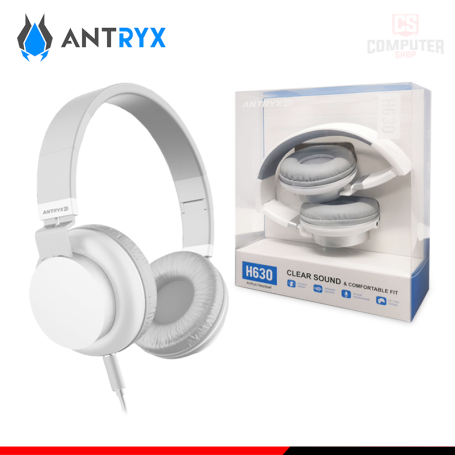 AUDIFONO ANTRYX H630 WHITE CON MICROFONO OMNIDIRECCIONAL CONEXIÓN 3.5MM