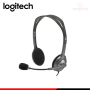 AUDIFONO LOGITECH H111 SILVER CON MICROFONO STEREO CONEXIÓN 3.5MM (PN:981-000612)