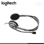 AUDIFONO LOGITECH H111 SILVER CON MICROFONO STEREO CONEXIÓN 3.5MM (PN:981-000612)