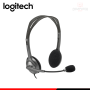 AUDIFONO LOGITECH H111 SILVER CON MICROFONO STEREO CONEXIÓN 3.5MM (PN:981-000612)