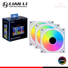 COOLER PARA CASE LIAN LI UNI FAN SL-INF120 WHITE ARGB 120MM PACKx3 CON CONTROL (PN:UF-SLIN120-3W)