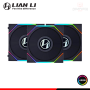 COOLER PARA CASE LIAN LI UNI FAN TL LCD 120 BLACK ARGB 120MM PACKx3 CON CONTROLADOR (PN:12TLLCD3B)