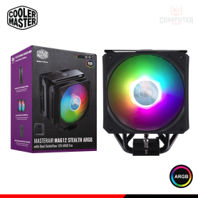 COOLER MASTER MASTERAIR MA612 STEALTH BLACK ARGB COOLER CPU REFRIGERACION AIRE COMPATIBLE AMD/INTEL (PN:MAP-T6PS-218PA-R1)