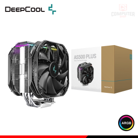 DEEPCOOL AS500 PLUS BLACK ARGB COOLER CPU REFRIGERACION AIRE COMPATIBLE AMD/INTEL (PN:R-AS500-BKNLMP-G)