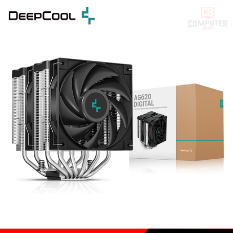 DEEPCOOL AG620 DIGITAL BLACK COOLER CPU REFRIGERACION AIRE COMPATIBLE AMD/INTEL (PN:R-AG620-BKNDMN-G-1)