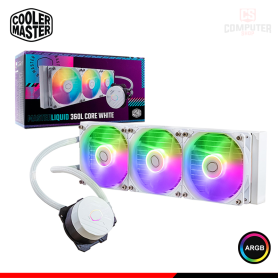 COOLER MASTER MASTERLIQUID 360L CORE WHITE ARGB COOLER CPU REFRIGERACION LIQUIDA COMPATIBLE AMD/INTEL (PN:MLW-D36M-A18PZ-RW)