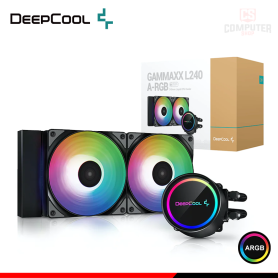 DEEPCOOL GAMMAXX L240 BLACK ARGB COOLER CPU REFRIGERACION LIQUIDA COMPATIBLE AMD/INTEL (PN:DP-H12CF-GL240-ARGB)