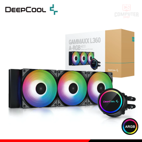 DEEPCOOL GAMMAXX L360 BLACK ARGB COOLER CPU REFRIGERACION LIQUIDA COMPATIBLE AMD/INTEL