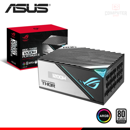 FUENTE DE PODER ASUS ROG THOR 1200W AURA EDITION 80 PLUS PLATINUM II FULL MODULAR