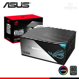 FUENTE DE PODER ASUS ROG THOR 1600W AURA EDITION 80 PLUS TITANIUM FULL MODULAR (PN:ROG-THOR-1600T-GAMING)