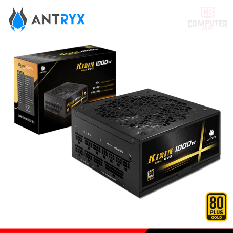 FUENTE DE PODER ANTRYX KIRIN GOLD EVO 1000W 80 PLUS GOLD MODULAR (PN:CSZ1000V)