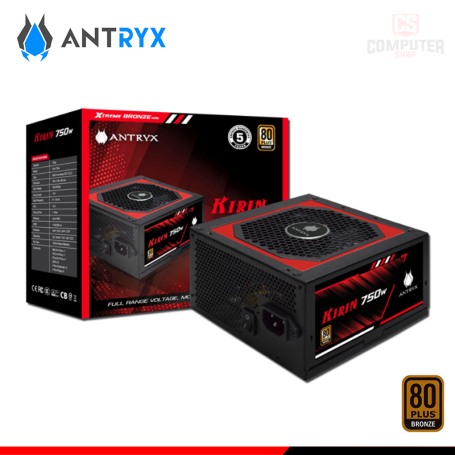 FUENTE DE PODER ANTRYX KIRIN 750W 80 PLUS BRONZE (PN:AP-KB750)