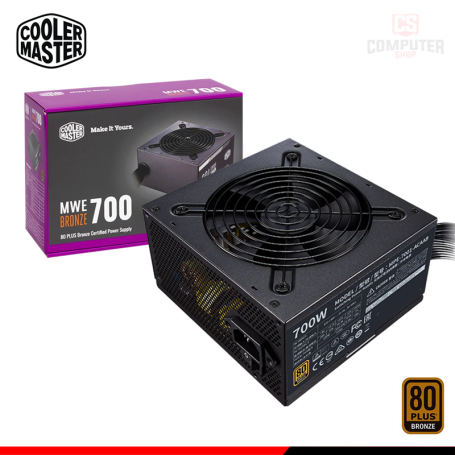 FUENTE DE PODER COOLER MASTER MWE 700 V2 700W 80 PLUS BRONZE (PN:MPE-7001-ACAAB-US)