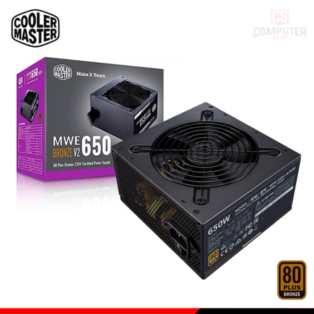 FUENTE DE PODER COOLER MASTER MWE 650 V2 650W 80 PLUS BRONZE