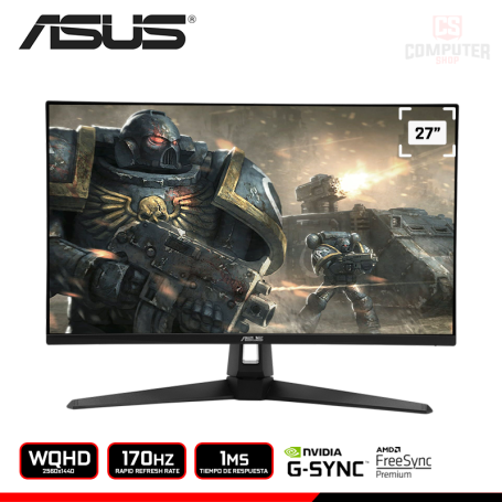 MONITOR ASUS TUF GAMING VG27AQ1A 27" WQHD 2560x1440/170HZ/1MS/FREESYNC PREMIUM/COMPATIBLE NVIDIA G-SYNC