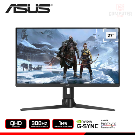 MONITOR ASUS ROG STRIX XG27AQMR 27" QHD 2560x1440/300HZ/1MS/FREESYNC PREMIUM PRO/COMPATIBLE NVIDIA G-SYNC