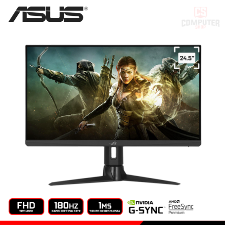 MONITOR ASUS ROG STRIX XG256Q 24.5" FHD 1920x1080/180HZ/1MS/FREESYNC PREMIUM/COMPATIBLE NVIDIA G-SYNC