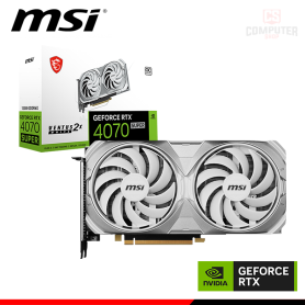 TARJETA DE VIDEO MSI GEFORCE RTX 4070 SUPER 12GB GDDR6X 192BITS VENTUS 2X WHITE OC