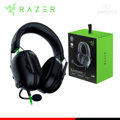 AUDIFONO RAZER BLACKSHARK V2 X BLACK CON MICROFONO SONIDO 7.1 CONEXIÓN 3.5MM (PN:RZ04-03240100-R3U1)