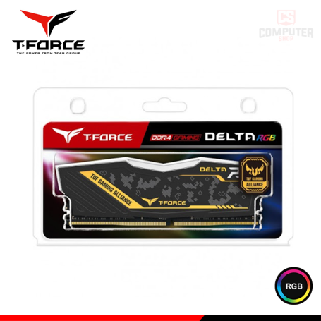 MEMORIA 8GB DDR4 T-FORCE DELTA TUF GAMING ALLIANCE RGB BUS 3200MHz (PN:TF9D48G3200HC16CBK)