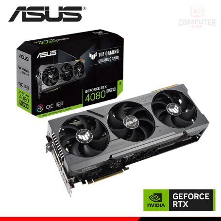 TARJETA DE VIDEO ASUS GEFORCE RTX 4080 SUPER 16GB GDDR6X 256BITS TUF GAMING OC (PN:90YV0KA0-MVAA00)