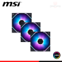 COOLER PARA CASE MSI MPG EZ120 BLACK ARGB 120MM PACKx3 CON CONTROLADOR