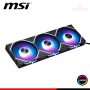 COOLER PARA CASE MSI MPG EZ120 BLACK ARGB 120MM PACKx3 CON CONTROLADOR