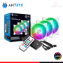 KIT COOLER PARA CASE ANTRYX SPECTRUM 310 WHITE ARGB 120MM PACKx3 CON CONTROLADOR + CONTROL REMOTO