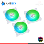 KIT COOLER PARA CASE ANTRYX SPECTRUM 310 WHITE ARGB 120MM PACKx3 CON CONTROLADOR + CONTROL REMOTO