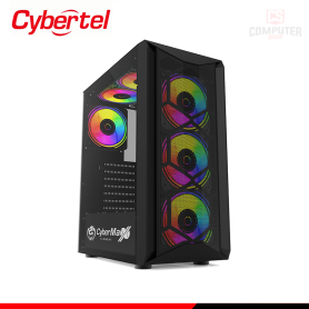 CASE CYBERTEL ELEMENT CBX 5011 BLACK SIN FUENTE RAINBOW VIDRIO TEMPLADO MID TOWER