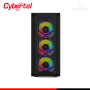 CASE CYBERTEL ELEMENT CBX 5011 BLACK SIN FUENTE RAINBOW VIDRIO TEMPLADO MID TOWER