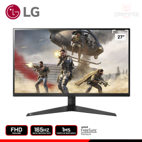 MONITOR LG 27GQ50F-B ULTRAGEAR 27" FHD 1920x1080/165HZ/1MS/FREESYNC PREMIUM