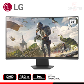 MONITOR LG 32GS60QC-B ULTRAGEAR CURVO 32" QHD 2560x1440/180HZ/1MS/AMD RADEON FREESYNC