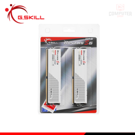 MEMORIA 32GB (16GBx2) DDR5 G.SKILL RIPJAWS S5 WHITE INTEL XMP BUS 5600MHZ (PN:F5-5600J3636C16GX2-RS5W)