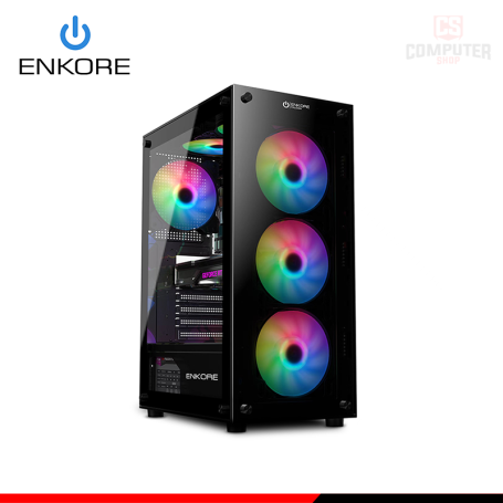 CASE ENKORE FALCON ENC 5000 SIN FUENTE RAINBOW VIDRIO TEMPLADO MID TOWER