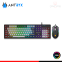 KIT ANTRYX GC-5600 TECLADO RGB RAINBOW SWITCH RED USB + MOUSE RGB USB