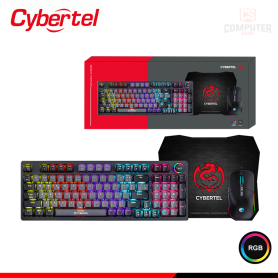 KIT CYBERTEL STRIKER CBX GT1802 TECLADO MECANICO RAINBOW + MOUSE GAMER RGB WIRED USB + MOUSE PAD ANTIDESLIZANTE