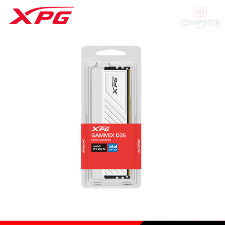 MEMORIA 8GB DDR4 XPG GAMMIX D35 WHITE CON DISIPADOR BUS 3200MHz (PN:AX4U32008G16A-SWHD35)