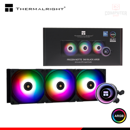 THERMALRIGHT FROZEN NOTTE 360 BLACK ARGB COOLER CPU REFRIGERACION LIQUIDA COMPATIBLE AMD/INTEL