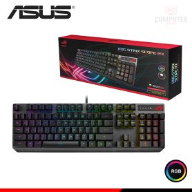 TECLADO ASUS ROG STRIX SCOPE RX XA05 RGB SWITCH RED MECANICO WIRED USB