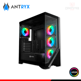 CASE ANTRYX FX650 BLACK ARGB SIN FUENTE VIDRIO TEMPLADO MID TOWER