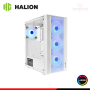 CASE HALION TORNADO 04 WHITE ARGB CON FUENTE 600W VIDRIO TEMPLADO MID TOWER