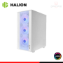 CASE HALION TORNADO 04 WHITE ARGB CON FUENTE 600W VIDRIO TEMPLADO MID TOWER