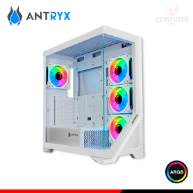 CASE ANTRYX FX650 WHITE ARGB SIN FUENTE VIDRIO TEMPLADO MID TOWER