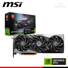 TARJETA DE VIDEO MSI GEFORCE RTX 4070Ti SUPER 16GB GDDR6X 192BITS GAMING X SLIM (PN:912-V513-625)